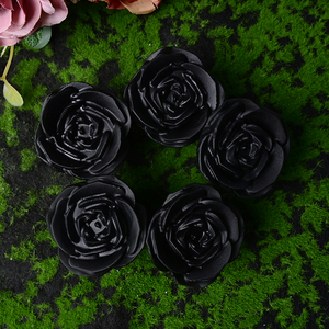 Vente en gros de sculptures en obsidienne naturelle sculptées à la main, fleur en obsidienne rose pour cadeau - Product Image 4