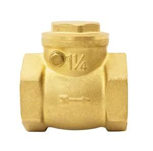 Tmok 1 1/4" DN32 Water Horizontal Non Return Brass Disc 1 Way Valve Swing Check Valve