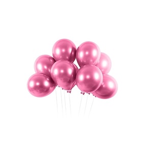 Ballons rose métallisé 35 cm gonflables à l'air ou à l'hélium pour les décorations de fêtes d'anniversaire - Product Image 1