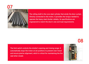 Porte à enroulement industrielle, moteur de porte industrielle, porte à enroulement coupe-feu en acier, structure à double couche - Product Image 6