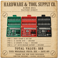Ensemble d'outils à main 46 pièces, kit d'outils de réparation automobile, boîte à outils mécaniques, ensemble de clés à douille, kit de tournevis à cliquet
