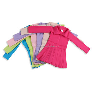 Yoga-jurk met lange mouwen voor meisjes, met rits, effen kleur, nieuwe stijl, kleding voor kinderen, fitness-yoga-jurk - Product Image 3