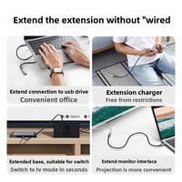 Cable de Extensión USB-C US372 con Cubierta de Aluminio Trenzado, Carga Rápida de 10 Gbps, Salida de Video para Hardware de Computadora, Datos PD