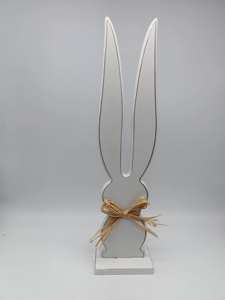 イースターラビット 台座付き 木製 高さ29cm - Product Image 1