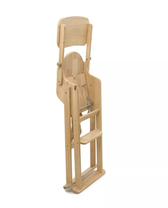 เก้าอี้สูงสำหรับเด็กแบบพับได้ทำจากไม้เนื้อแข็ง - ทนทาน พกพาสะดวก ใช้เป็นที่นั่งทานอาหารสำหรับเด็กเล็ก - Product Image 5