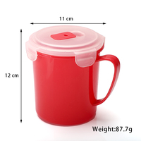 Produit phare : Bol en mélamine japonais pour nouilles instantanées, tasse à ramen avec couvercle et poignée