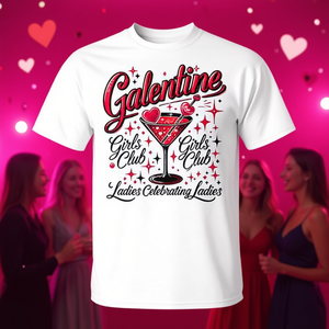 T-shirt pour femmes Galentine Girl Club, tendance, articles pour la Saint-Valentin, en faveur des femmes - Product Image 3