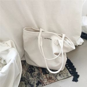 Sac fourre-tout en toile pour femmes, fourre-tout à la mode, étudiant coréen, sac à provisions en tissu de coton décontracté pour dames, grands sacs à main pour dames, <span class=keywords><strong>2022</strong></span> - Product Image 5