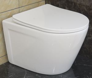 <span class=keywords><strong>Inodoro</strong></span> de Cerámica Moderno y Económico de Diseño Europeo, sin Borde, de Tamaño Pequeño, para Colgar en la Pared del Baño - Product Image 1