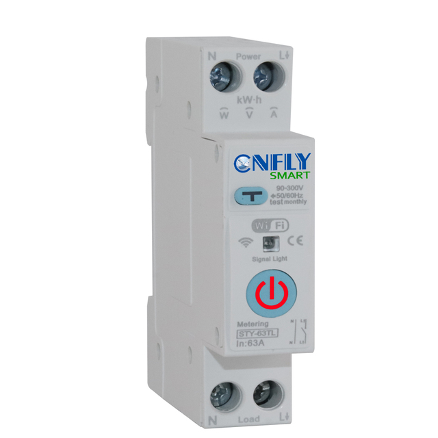 90-300V Adjustable Voltage Smart WiFi Wireless Metering Smart Overload Protection RCB0 RCCB ELCB Earth Leakage Breaker Switch