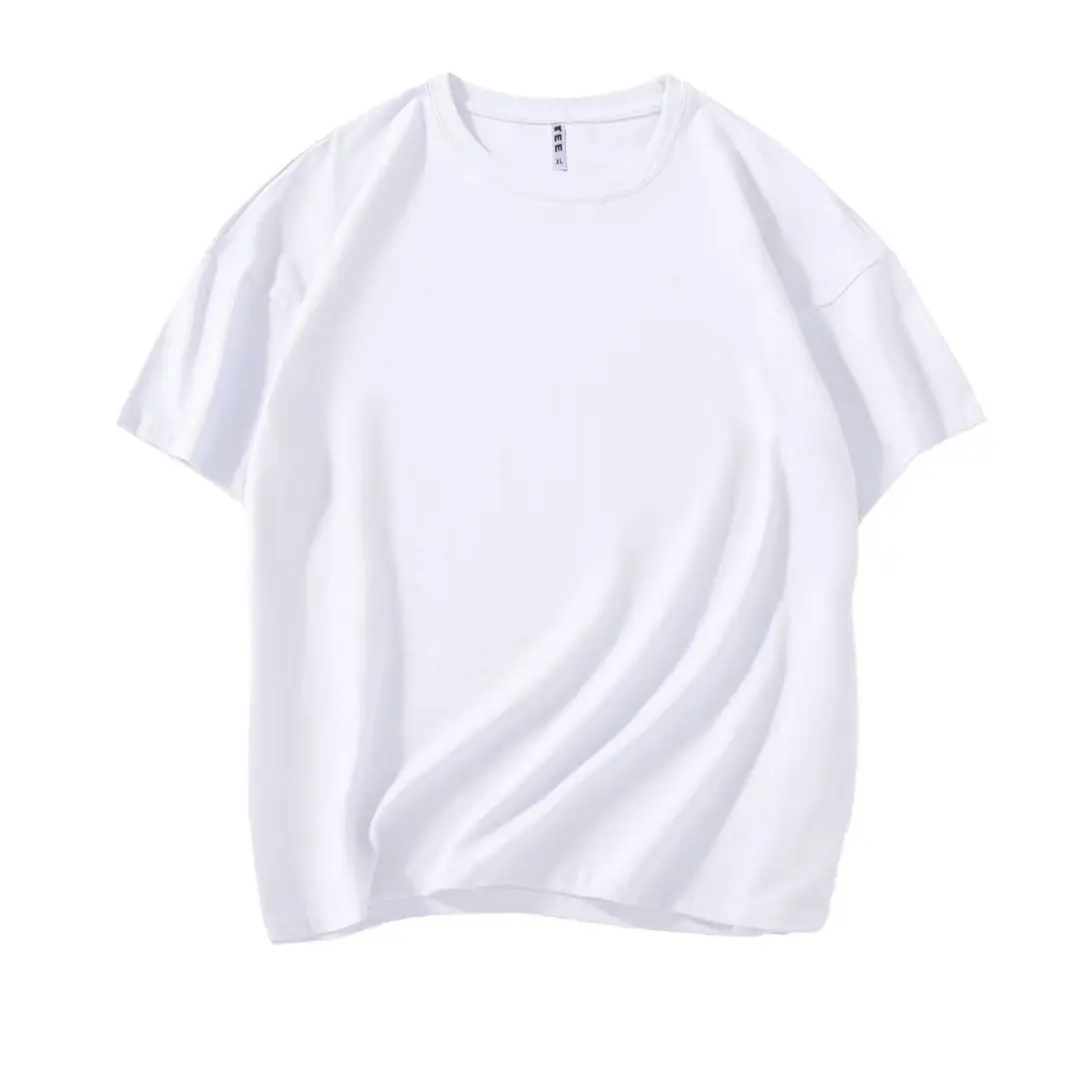 High Quality Custom Children Dropshoulder T Shirt Summer O-neck 100% Cotton Solid Oversize Children's T-shirt