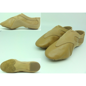 Zapatos de Baile de Jazz Elásticos con Forro de Algodón Sintético y Cuero, Color Bronceado - Product Image 1