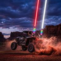 Lámpara LED RGBW de 25 Pulgadas para Techo, Tipo Láser, sin Varilla, de Aluminio Billet, con Control RF por Aplicación, para Vehículos Todoterreno, ATV, UTV y Camiones