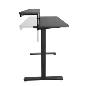 Supports en V Conception <span class=keywords><strong>de</strong></span> <span class=keywords><strong>bureau</strong></span> à double couche assis pour se tenir debout Hauteur réglable <span class=keywords><strong>Bureau</strong></span> à domicile avec repose-pieds <span class=keywords><strong>micro</strong></span>-réglables JSD5-01-DS - Product Image 5