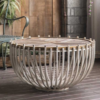 Petite table basse circulaire pour balcon, table d'appoint pour canapé de cour