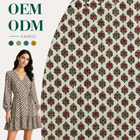 Tissu imprimé numérique durable en crêpe de soie composite 100 % polyester Huayao, 57 pouces, pour jupe bohème, impression personnalisée OEM ODM