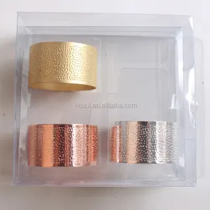 PVC 상자 포장 다양한 색상 저렴한 라운드 냅킨 링