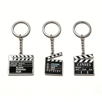 Porte-clés Clapboard de réalisateur de film en métal miniature avec logo personnalisé, thème cinéma unique