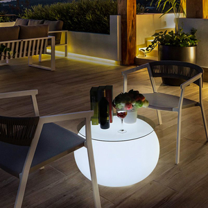 La Mesa naranja de barra decorativa LED se puede iluminar de forma remota con una mesa baja de barra de plástico a precio de fábrica para Barra de comedor al aire libre - Product Image 6