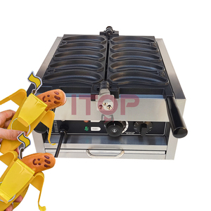 เครื่องทำวาฟเฟิลรูปกล้วยเชิงพาณิชย์ เครื่องทำวาฟเฟิลรูปฮอทดอก เครื่องทำวาฟเฟิลรูปข้าวโพด สำหรับ<span class=keywords><strong>ร้าน</strong></span>ขายขนม - Product Image 3
