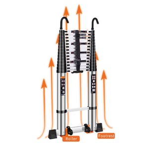 Chất Lượng Cao Có Thể Gập Lại Dễ Dàng Cửa Hàng Bước Nhỏ Gọn Gấp Đa Năng Nhôm Kính Thiên Văn Thang Cho Xe Roof - Product Image 5