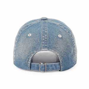 Casquettes et chapeaux originaux d'usine en gros, logo brodé, casquettes de baseball en denim bleu clair - Product Image 4