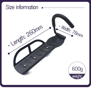 Soporte de Bicicleta Plegable Ajustable de Acero, Soporte de Almacenamiento de Bicicletas para Exteriores, Gancho para Colgar en la Pared, Soporte de Bicicleta con Recubrimiento de Polvo Negro, 50 kg - Product Image 2