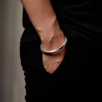 Bracelet Manchette Homme Vintage Viking Nordique Double Tête de Dragon en Alliage Argent Ancien pour Vente en Gros