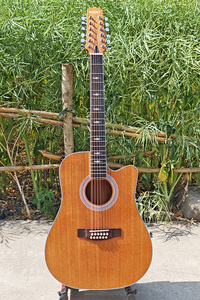 Guitarras Electroacústicas de 12 Cuerdas de Caoba Laminada con Acabado Mate Hechas a Mano de la Marca Aiersi con Pastilla 7545 - Product Image 6