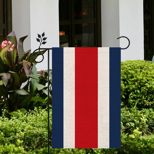 Drapeau du Costa Rica matériel de lin extérieur 12x18In transfert thermique imprimé Style suspendu Durable plusieurs Styles disponibles - Product Image 4