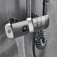 Ensemble de douche intelligent pour hôtel avec affichage numérique LED, robinets thermostatiques, système de douche pluie mural de luxe, colonne de douche