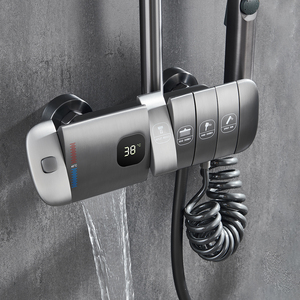 Ensemble <span class=keywords><strong>de</strong></span> <span class=keywords><strong>douche</strong></span> intelligent <span class=keywords><strong>pour</strong></span> hôtel avec affichage numérique LED, robinets thermostatiques, système <span class=keywords><strong>de</strong></span> <span class=keywords><strong>douche</strong></span> pluie mural <span class=keywords><strong>de</strong></span> luxe, colonne <span class=keywords><strong>de</strong></span> <span class=keywords><strong>douche</strong></span> - Product Image 2