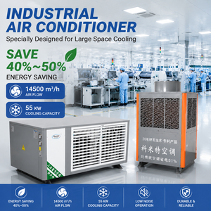 เครื่องปรับอากาศอุตสาหกรรม R410a 55 กิโลวัตต์ ประหยัดพลังงาน สำหรับโรงงาน/โรงงานผลิตขนาด 400 ตารางเมตร รุ่น Kmt-360pz-d6 1. up - Product Image 3