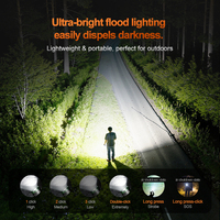 Lampe torche de camping Aeternam 2000 lumens super lumineuse à gradation progressive, rechargeable par USB Type C, brise-vitre, en alliage d'aluminium