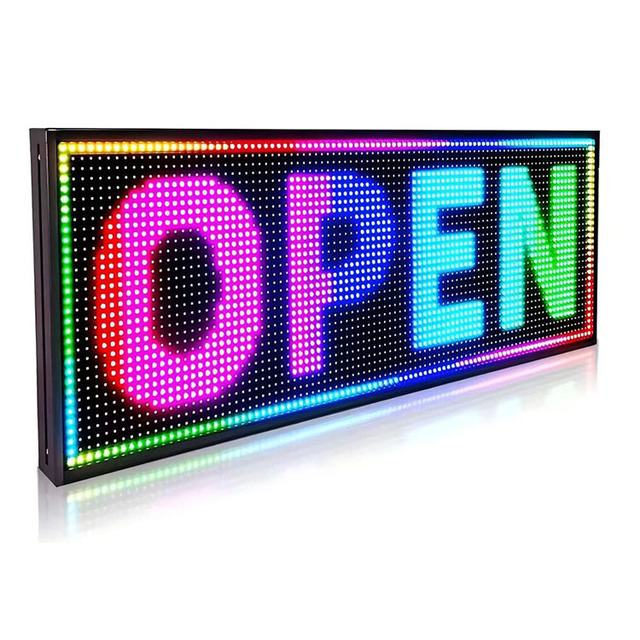 P10 10mm Full Color LED Sign Screen Smartphone APP Control Programmable Message Board for Elevator Text Scrolling Multi-language