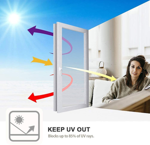 Film décoratif pour fenêtre auto-adhésif Artisan A-S05 Silver One Way Mirror, protection UV 99%, isolation thermique, anti-explosion, échantillon gratuit - Product Image 2