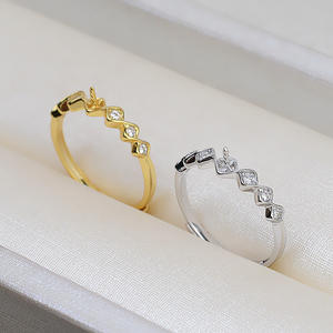 S925 Silver Adjustable Finger <b>Rings</b> 5-8 Pearl DIY Accessories with Oval Cut Inlay 18K Plating Semi-Finished <b>Opening</b> <b>Ring</b> 1614 - Product Image 3