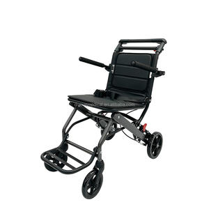 Fauteuil roulant de voyage pliable léger Fauteuil roulant manuel en alliage d'aluminium standard portable personnalisé - Product Image 3