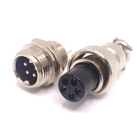 Conector Circular de 12 mm GX12-5, Enchufe de Aviación de 5 Pines, Macho y Hembra