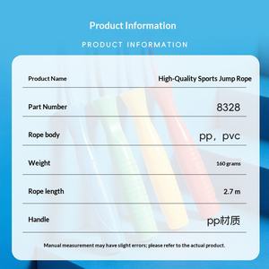Nouvelle corde à sauter <span class=keywords><strong>de</strong></span> haute qualité pour l'entraînement <span class=keywords><strong>de</strong></span> vitesse des élèves du collège et des lycéens, idéale pour les examens d'entrée à l'université, vente en gros, fitness - Product Image 3