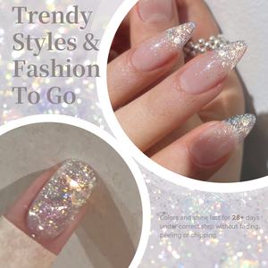 BORN PRETTY OEM Gel de Uñas con Lentejuelas de Colores Personalizado con Logotipo, Gel Brillante Blanco Lechoso con Destellos UV para Salón de Uñas - Product Image 5