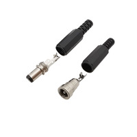 Connecteur d'alimentation CC 5,5 x 2,1 mm mâle femelle, coque en plastique noir, prise d'alimentation CC, adaptateur de prise 5,5 mm x 2,1 mm