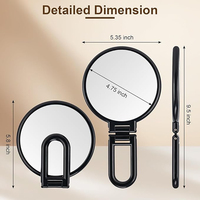 Miroir cosmétique double face éclairé réglable de 10X à 30X, miroir de voyage pliable pour femmes, miroir de table