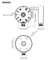 Boîte de jonction dissimulée en alliage d'aluminium étanche à DS-1280ZJ-PT6 compatible Surveillance des accessoires de vidéosurveillance Boîte de câble métallique