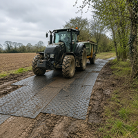 Dalles de protection de sol industrielles en PEHD recyclé 4x8 pieds pour camions, aménagement paysager, événements et protection de pelouses