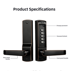YAGU Code Upgrade 5-digit Single-sided Key Combination Keyboard Smart Keyless Entry <strong>Door</strong> Lock Mechanical Key Single <strong>Door</strong> - Product Image 6