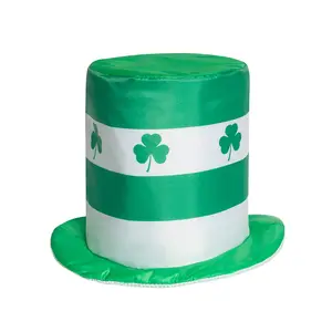 St. Patrick's Day party Top hat Shamrock Trefoil Velvet Irish party hat Green clover Irish Various Design Top Hat