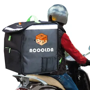 Örnek mevcut yalıtımlı dayanıklı Sac De Livraison motosiklet teslimat sırt çantası gıda depolama su geçirmez bisiklet çantası 38x38x48 Cm