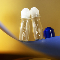 Vente en gros de flacons roll-on en plastique vides, flacons roll-on portables pour déodorant de voyage, flacon roll-on en plastique pour parfum, 40 ml