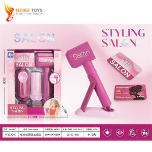 Ensemble de jouets de salon de beauté en plastique réaliste et abordable 2026 avec sèche-cheveux inclus, jeu de simulation de coiffeur avec cadeau - Product Image 2